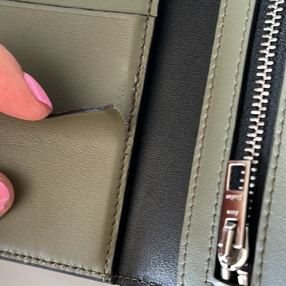 ARMY GREEN ACNE TRIFOLD WALLET - Picture 5 of 6